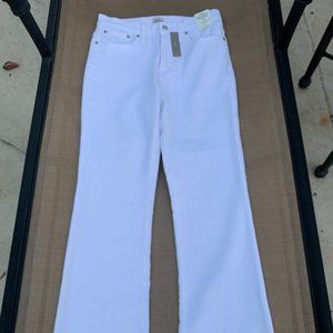 J Crew White Curvy Full Length Demi Boot Jeans 29